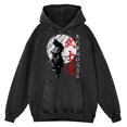 thumbnail image 2 of Sudadera con capucha retro desgastada con espíritu samurái japonés para hombre, estilo bushido, estilo hip hop, holgada, informal, para parejas, 2 of 5