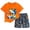 Orange, variant on Toddler Baby Boy Clothes 12 18 24 Month 2T 3T Summer Outfit Retro Farm Tractor Tee Shirts T-Shirt + Shorts Set Size 2-3 Years