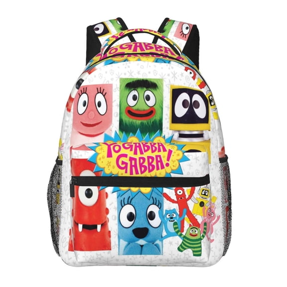 Yo Gabba Gabbaland Backpack Lightweight Bookbag Casual Daypack For Women Men Travel Laptop Bag Multifunctional Bag