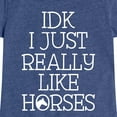 thumbnail image 3 of Instant Message - Idk I Like Horses - Toddler & Youth Girls Short Sleeve Graphic T-Shirt, 3 of 6