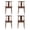 Brown, variant on Joyyskill Wood Dining Room Chairs Set of 6, Mid Century Modern Kitchen Chairs Wishbone Chair with Curved Back Armless Accent Chair, Black