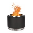 thumbnail image 1 of Muskoka 19.5" Black Steel/Stainless Steel Smokeless Wood Fire Pit with Lid, Poker & Protective Cover, 1 of 8