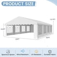 thumbnail image 3 of Erommy 20x30FT Heavy Duty Party Tent, Outdoor Wedding Canopy with 8 Removable Sidewalls, 2 Roll up Doors for Large Events,White, 3 of 9