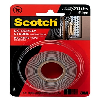 Scotch Extreme Double-Sided ing Tape, 1 in x 48 in, Black, 1 Roll