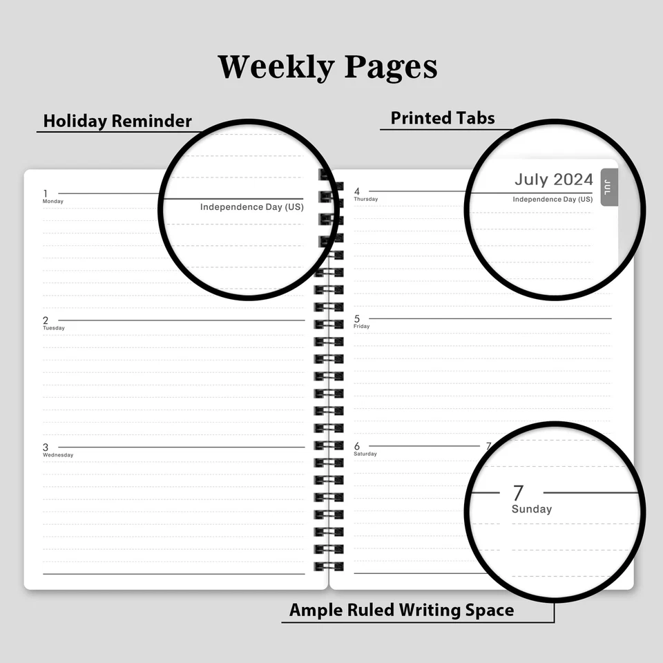 2024-2025 Planner - Weekly & Monthly Academic Planner 2024-2025, From July 20...