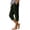 1-Green, variant on Linen Capri Pants for Women Casual Summer Elastic High Waist Side Pockets Cropped Trousers Button Hem Straight Leg Solid Color Capris Soft Comfortable for Daily Wear 1-Green XXL