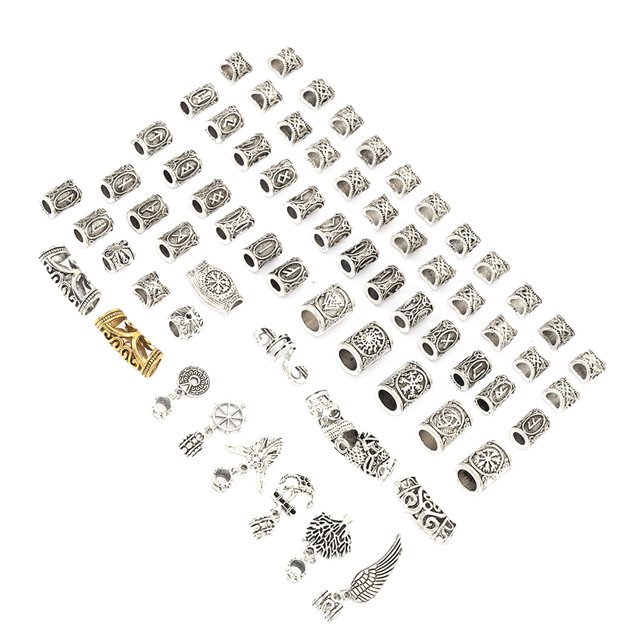 106 Anillos para el Cabello con Rastas aleación de Diferentes Formas Patrones Exquisitos Cuentas Trenzadas para el Cabello Accesorios para Rastas para Fiestas Exhibiciones de ANGGREK Otros
