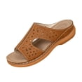 thumbnail image 2 of KEVCHE Orthopedic Sandals Women Summer Wedge Slip On Sandals, Adjustable Arch Support Breathable Walking Slides, Plantar Fasciitis Comfortable Casual Beach Footwear, 2 of 6