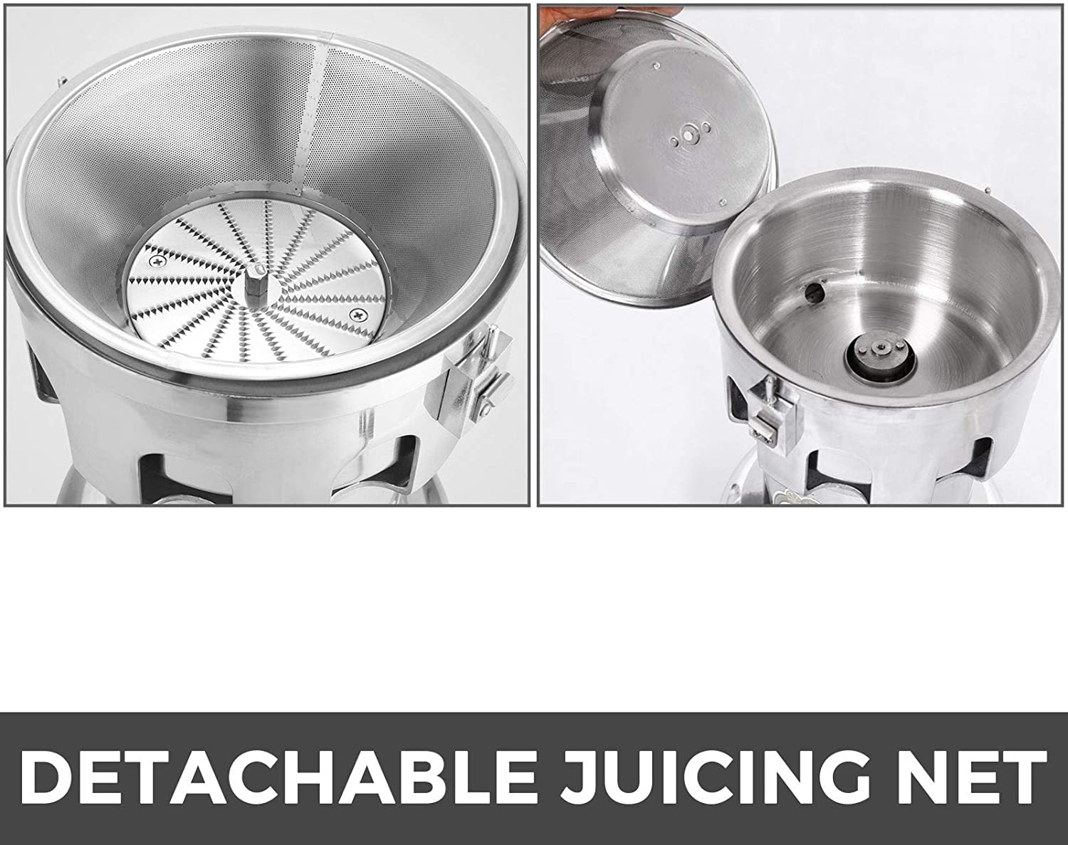 KFFKFF Commercial Juice Extractor Heavy-Duty Juicer with Durable Aluminum and Stainless Steel Design for Efficient Fruit and Vegetable Juicing