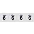 thumbnail image 2 of White Shoe Size 6 Circle Stickers | 0.75" Inch Round | 500 Pack, 2 of 3