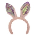 thumbnail image 3 of Plush Bunny Ears Headband (6 Headbands, Colors Vary) Easter Party Decorations, Favors, Costume Propp, 3 of 7