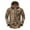 Khaki A, variant on Men's Winter Camo Hooded Jacket Long Sleeve with Zippered Pockets, Insulated Casual Parka for Outdoor Activities Black S