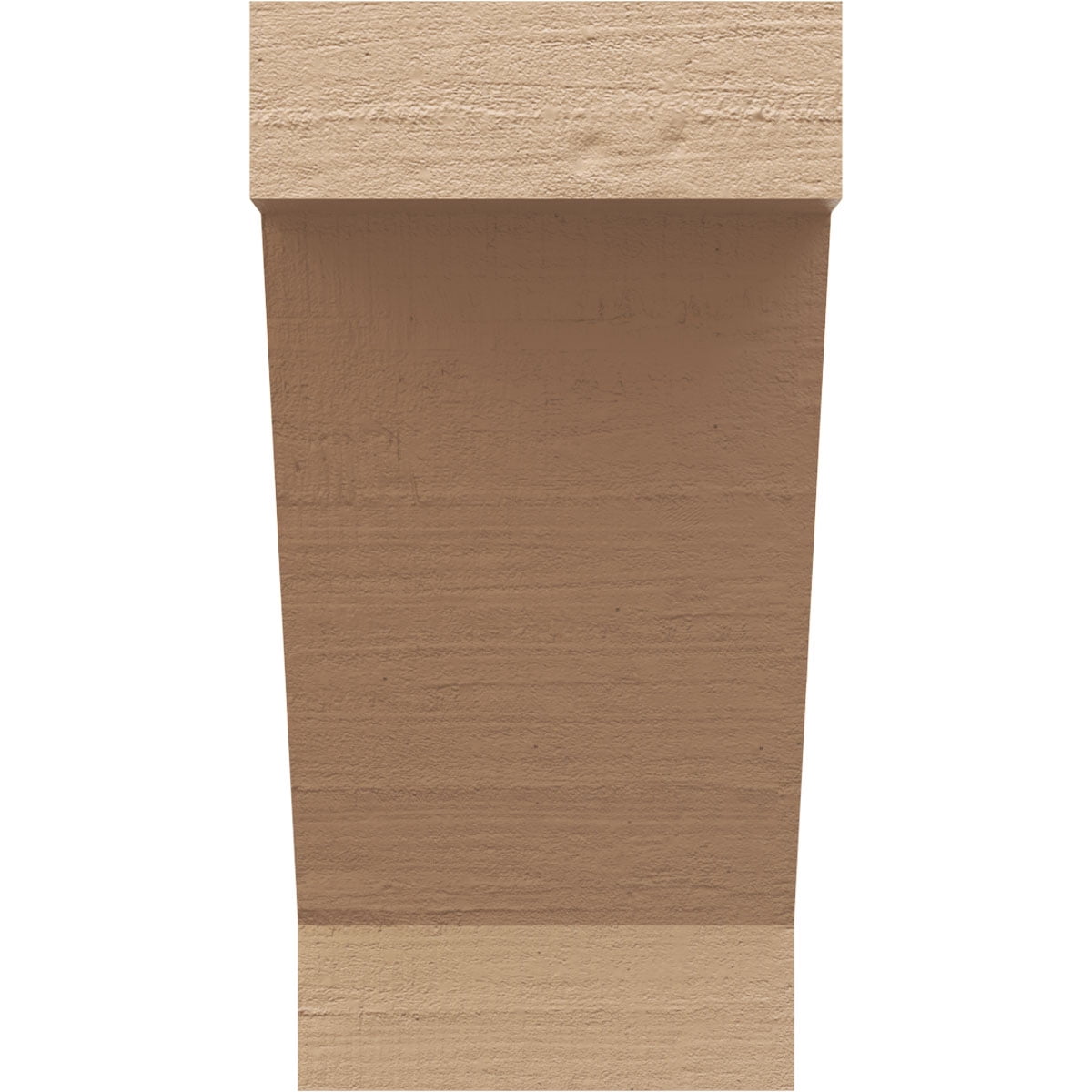 9"W x 9"D x 18"H Wide Burlington Rough Cedar Woodgrain TimberThane Corbel, Primed Tan