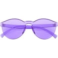 thumbnail image 1 of FEISEDY Stylish Round Transparent Lens Rimless Frame Sunglasses B1895, 1 of 8