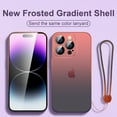 thumbnail image 6 of SaniMore Case for iPhone 14 Pro Max 6.7" 2022, All-inclusive Lens Flim Dustproof Anti-scratch Frosted PC Backplane Detachable Wrist Strip Gradient Slim Lightweight Shockproof Case, Purple, 6 of 7