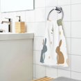 thumbnail image 3 of Yayeee 100% Cotton Hand Towels for Bathroom 16" x 28" Soft Absorbent Kitchen Towel, Cartoon Bunnies, 3 of 7