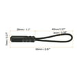thumbnail image 2 of Uxcell Zipper Pulls Extension Handle Cord, 15 Pack Finger Use Plastic Cylindrical Head Tab Tag Extender, Black, 2 of 5