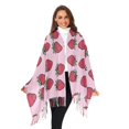 thumbnail image 3 of FORMRS Womens Scarf Winter Soft Long Big Warm Shawls Wrap Tassel Scarves, Cartoon Strawberry, 3 of 9