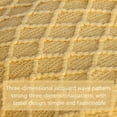 thumbnail image 3 of Ntbay Acrylic Knitted Throw Blanket with 7" Tassels, Lightweight and Soft Cozy Decorative Woven Blanket for Travel, Couch, Bed, Sofa, 51" x 67", Mustard Yellow Checkered, 3 of 6