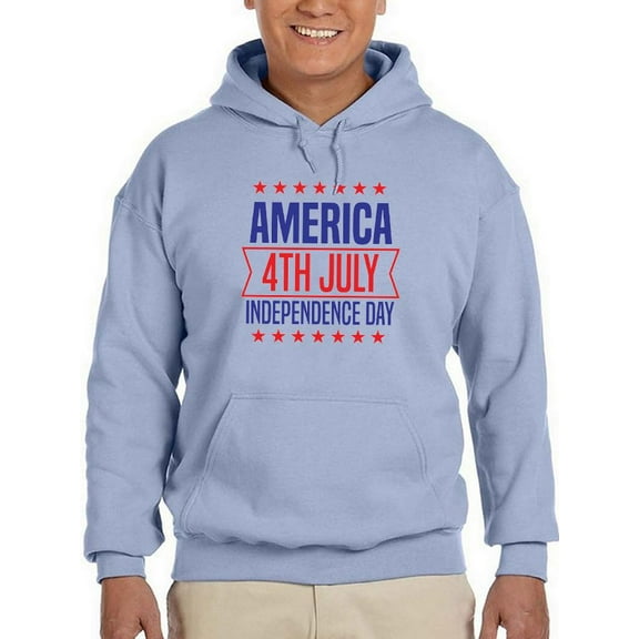 America 4Th July Hoodie Men -Image by Shutterstock, Male Small