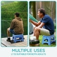 thumbnail image 7 of Folding Step Stool 9 Inch for Adults Holds Up to 300 lbs, Non-Slip Folding Stools with Portable Handle, Compact Plastic Foldable Step Stool for Bathroom, Bedroom, Kitchen, Blue, 7 of 7