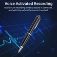 thumbnail image 4 of TFixolDigital Voice Recorder Pen Sound Audio Activated Dictaphone Recording Device Professional Music Player with USB Cable Earplug for Lecture Class Meeting Interview, 4 of 7