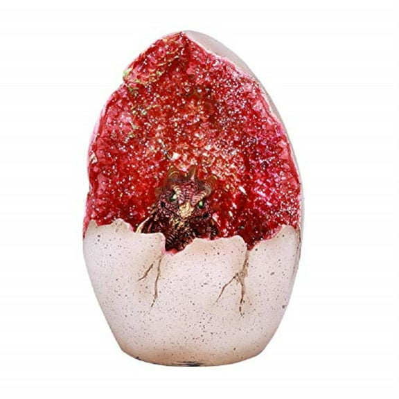 Red Dragon Egg with LED Light Figurine New