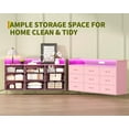thumbnail image 3 of Yiwa Commode à 9 Tiroirs avec DEL, Armoire de Rangement Moderne Haute en Bois avec Lumières RVB Contrôlées par Application et Station de Recharge Intégrée (3 Prises/2 USB) pour Chambre, Garde-Robe, Salon, 3 of 7