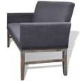 thumbnail image 5 of vidaXL Dark Gray Bench with Padded Cushion Rubberwood, 5 of 5