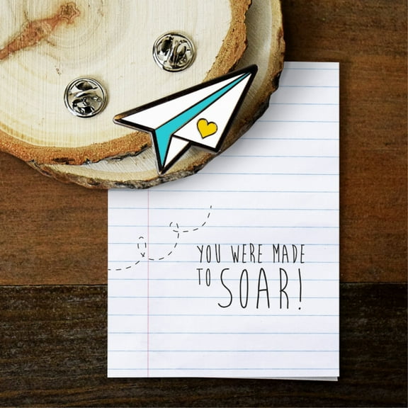 You were Meant to Soar Paper Airplane Enamel Pin by Lifebeats