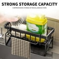 thumbnail image 4 of Stainless Steel Sink Rack Organizer, Kitchen Sink Storage Rack with Detachable Hanging Pole, Non Perforated Faucet Design for Large Capacity Drainage, Perfect for Sponge Cleaning Utensil Organization, 4 of 8