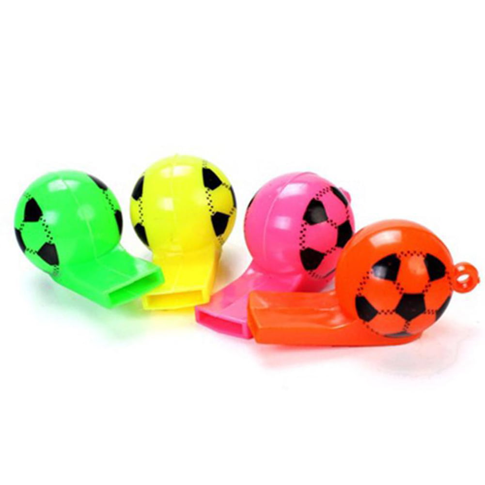 Anniston Kids Toys 10Pcs Mini Kids Children Soccer Football Whistle Cheerleading Party Arena Toy Classic Toys for Children Toddlers Boys Girls Random Color
