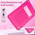 thumbnail image 6 of BMOUO Case for Samsung Galaxy Tab A11+ Plus 11" 2026 / Tab A9+ Plus 11 Inch 2023, Heavy Duty Shockproof Protective Case Cover with Kickstand , Rose+Pink, 6 of 7