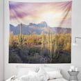 thumbnail image 1 of Arizona Tapestry, USA National Park Photo of Exotic Saguaro Cactus in Sunny Day with Mountains, Fabric Wall Hanging Decor for Bedroom Living Room Dorm, 5 Sizes, Multicolor, by Ambesonne, 1 of 1