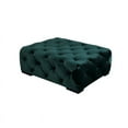 thumbnail image 3 of Pangea Home Jasper Rectangle 17" Wood Ottoman in Green Velvet, 3 of 4