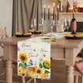 thumbnail image 2 of Table Runners 70 Inches Long Dress Scarves, Yellow Sunflowers Farmhouse Coffee/Dining/Kitchen Table Decor, Holiday Table Runner, Daisy Bees Elegant Pastoral Floral 13x70 Inch, 2 of 9