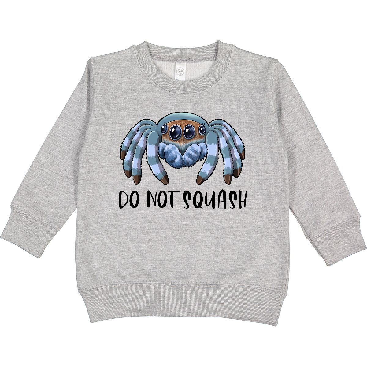 Inktastic Do Not Squash Cute Jumping Spider Toddler Sweatshirt