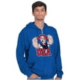 thumbnail image 5 of Popeye The Sailor Man USA Muscle Zip Up Hoodie Men's Women's Brisco Brands S, 5 of 6