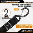 thumbnail image 6 of XSTRAP STANDARD Motorcycle Tie Down Straps, 2 Pack, 3000lb Break Strength, 1.5" x 8FT Heavy-Duty Cambuckle with S Hooks and Soft Loops, Black, 6 of 8