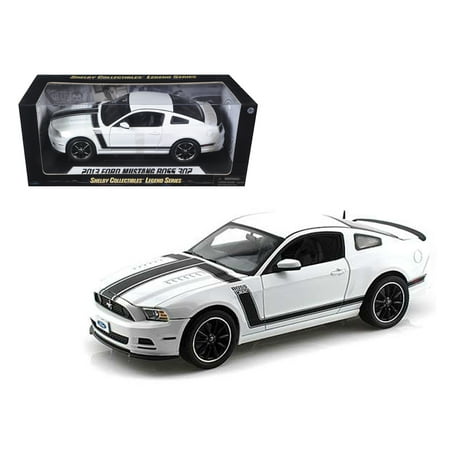 302 Mustang Engine - 2013 Ford Mustang Boss 302 White 1/18 Diecast Car Model by Shelby Collectibles