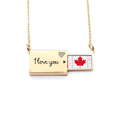 thumbnail image 1 of Happy Canada Day 4th Of July Maple  Letter Envelope Necklace Pendant Jewelry, 1 of 3