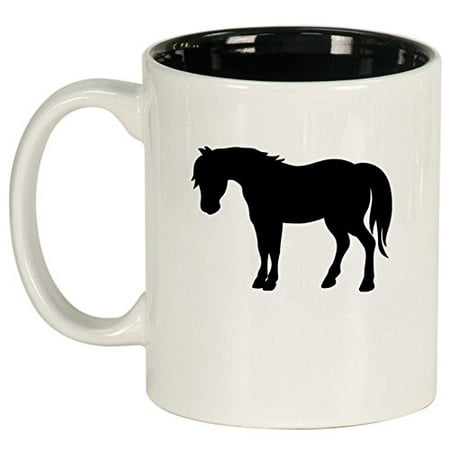 

Ceramic Coffee Tea Mug Cup Pony (White)