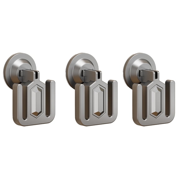 3 Pcs Bathroom Slippers Rack Without Drilling Suction Cup Wall Mount Organizer