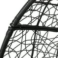 Noble House Autry Wicker Rattan Hanging Chair with Cushion Gray/Black