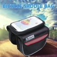 thumbnail image 4 of DUUTI Front Bike Bag Long-time Service Premium Material Assorted Colors Waterproof Cycling Pouch Phone Mount Bicycle Accessories Red【L】, 4 of 10