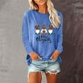 thumbnail image 2 of Holiday Time T-Shirts Femmes Drôle Xmas Graphique Col Rond Chandails en Molleton Léger Chandail Tops Tunique Décontractée Manches Longues Blouse 02-Rose TTTG, 2 of 5