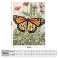 thumbnail image 4 of COMIO  Floral Butterfly and Vintage Herbs Plants Green Garden Nature Blanket Tufted Floral Print Throw Blanket Soft Cozy for Girl Women Adult Gift for Birthday, 4 of 6