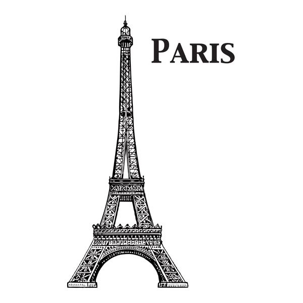 Home Decor Line Eiffel Tower Wall Decals