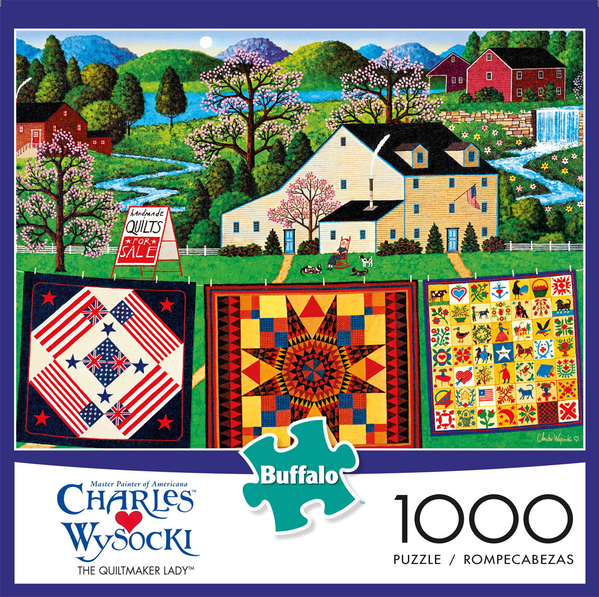 Charles Wysocki Supper Call 1000 Piece Puzzle Buffalo 26.75"×19.75" New 