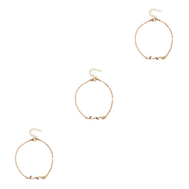 Sonducket Tobillera de aleación hermosa en forma de rosa, adorno de cadena de tobillo Simple, adorno para pies, accesorio de moda, joyería para Type1 NO1